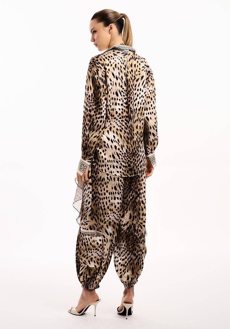 Calça Animal Print Jacquard - Guepardo Devorê CAL2142GUE