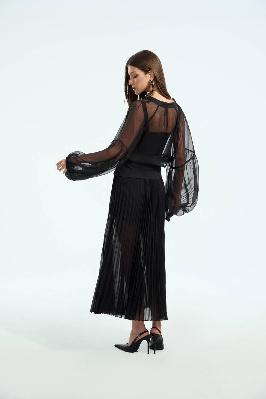 Blusa Manga Balonê - Preto BLU0023PTO