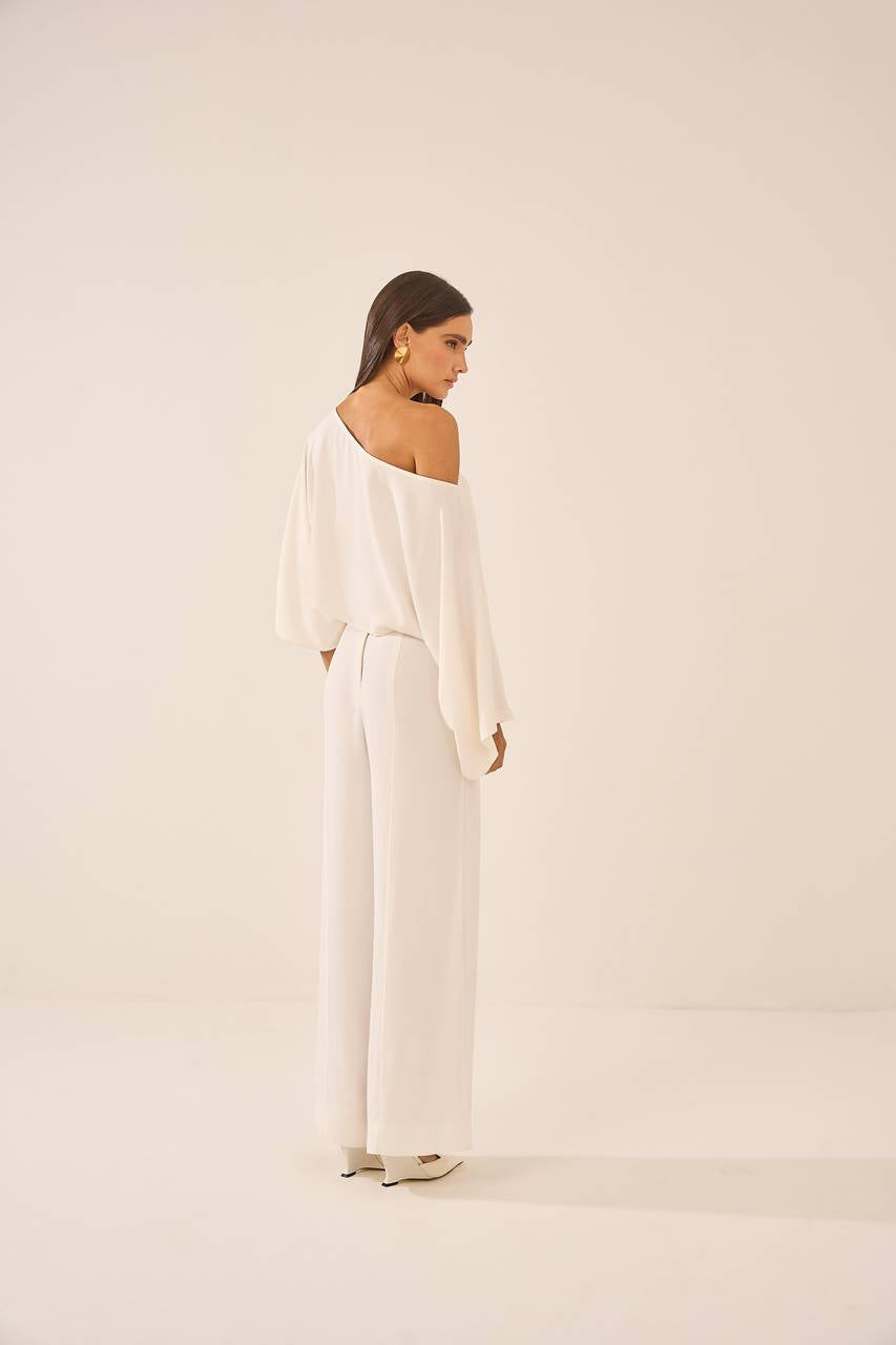Calça Alfaiataria - Off White CAL0029OFF