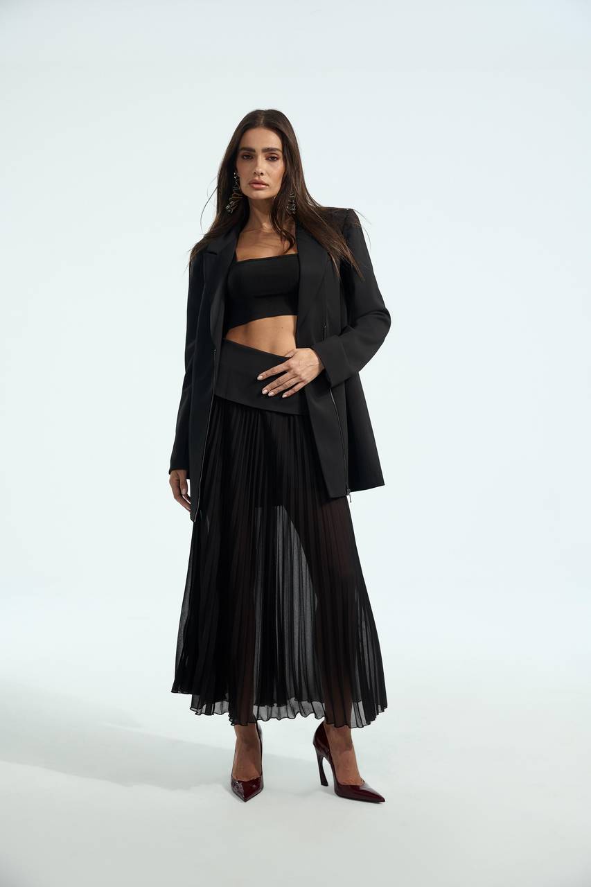 Saia Plissada - Preto SAI0008PTO