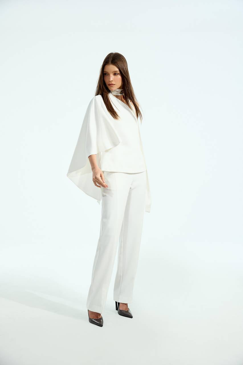 Blusa Ombro Só Jabour Tiras - Off White BLU0019OFF