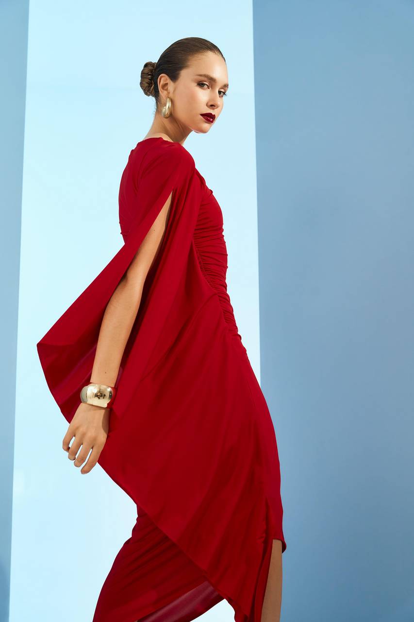 Vestido Jersey Ombro Jabout - Vermelho VES0065-VEM