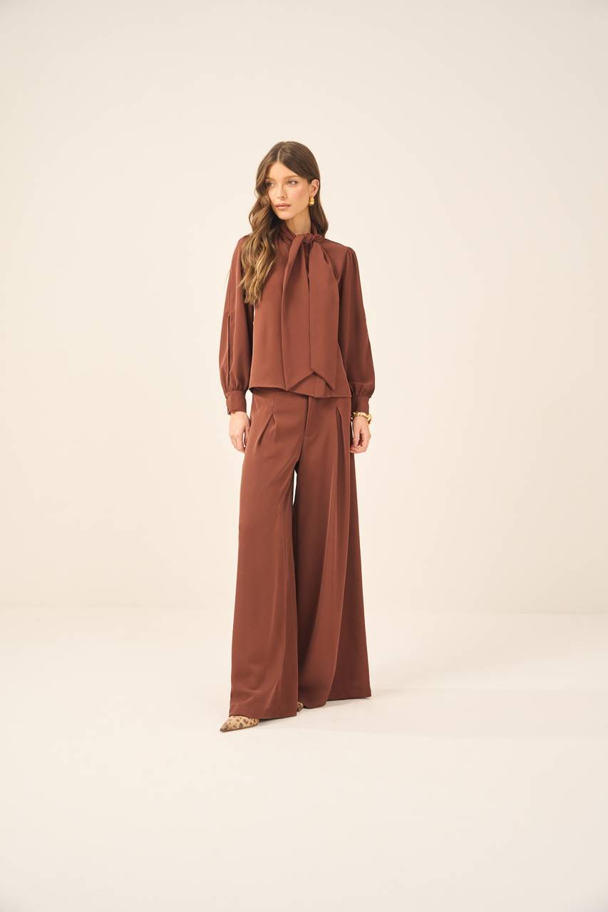 Calça Pantalona - Marrom CAL0012MRO