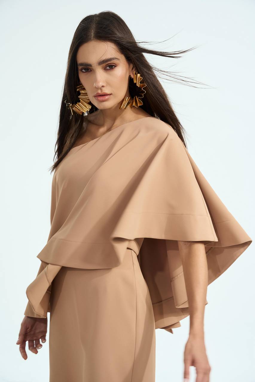 Blusa Ombro Só Jabour - Camel BLU0021CAM