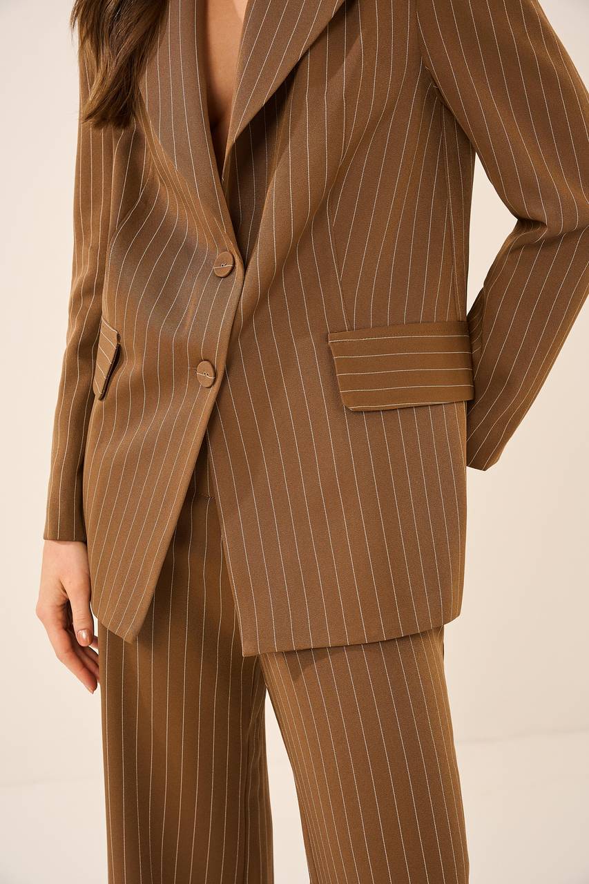 Blazer Risca De Giz - Caramelo BLZ0008PELE