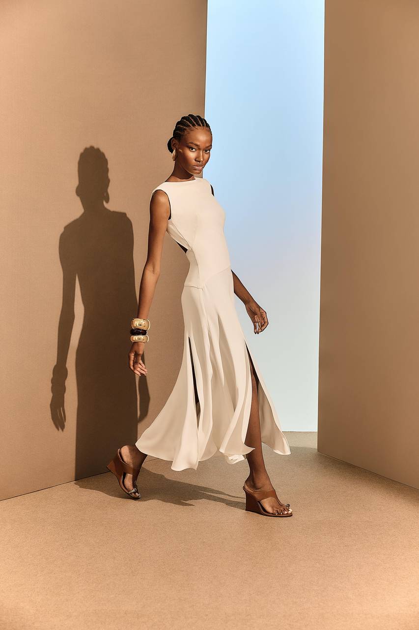 Vestido Camadas Recortes - Off White VES0030OFF
