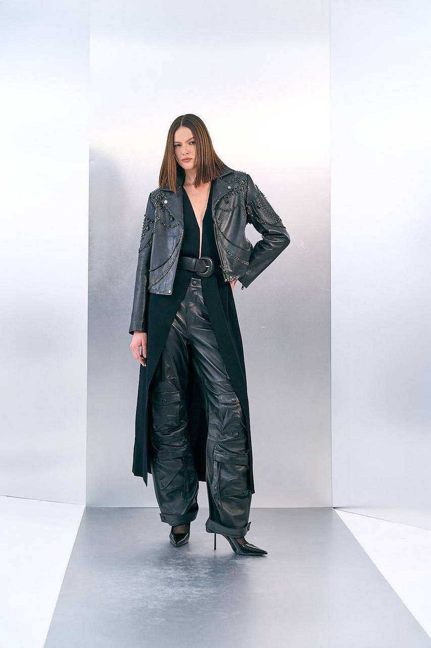 Calça Couro Natural Preta