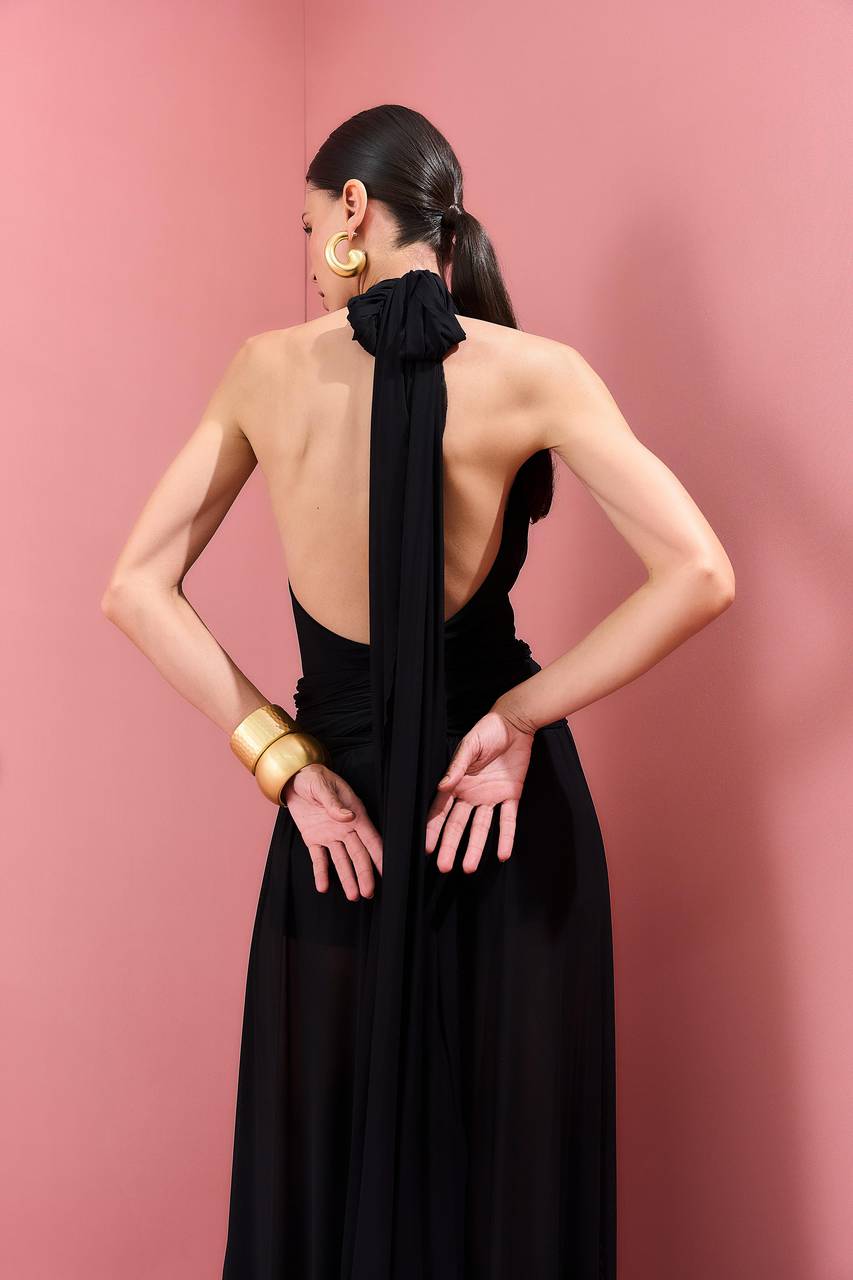 Conjunto Calça Aladin E Body Frente Única - Preto CJT0029PTO
