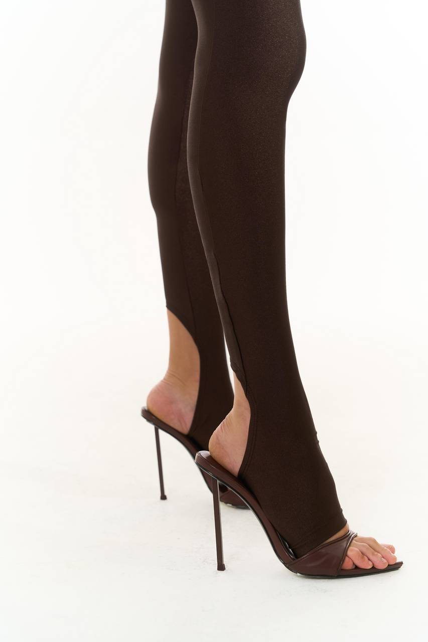 Calça Lycra Com Pezinho - Cafe CAL0173CAF