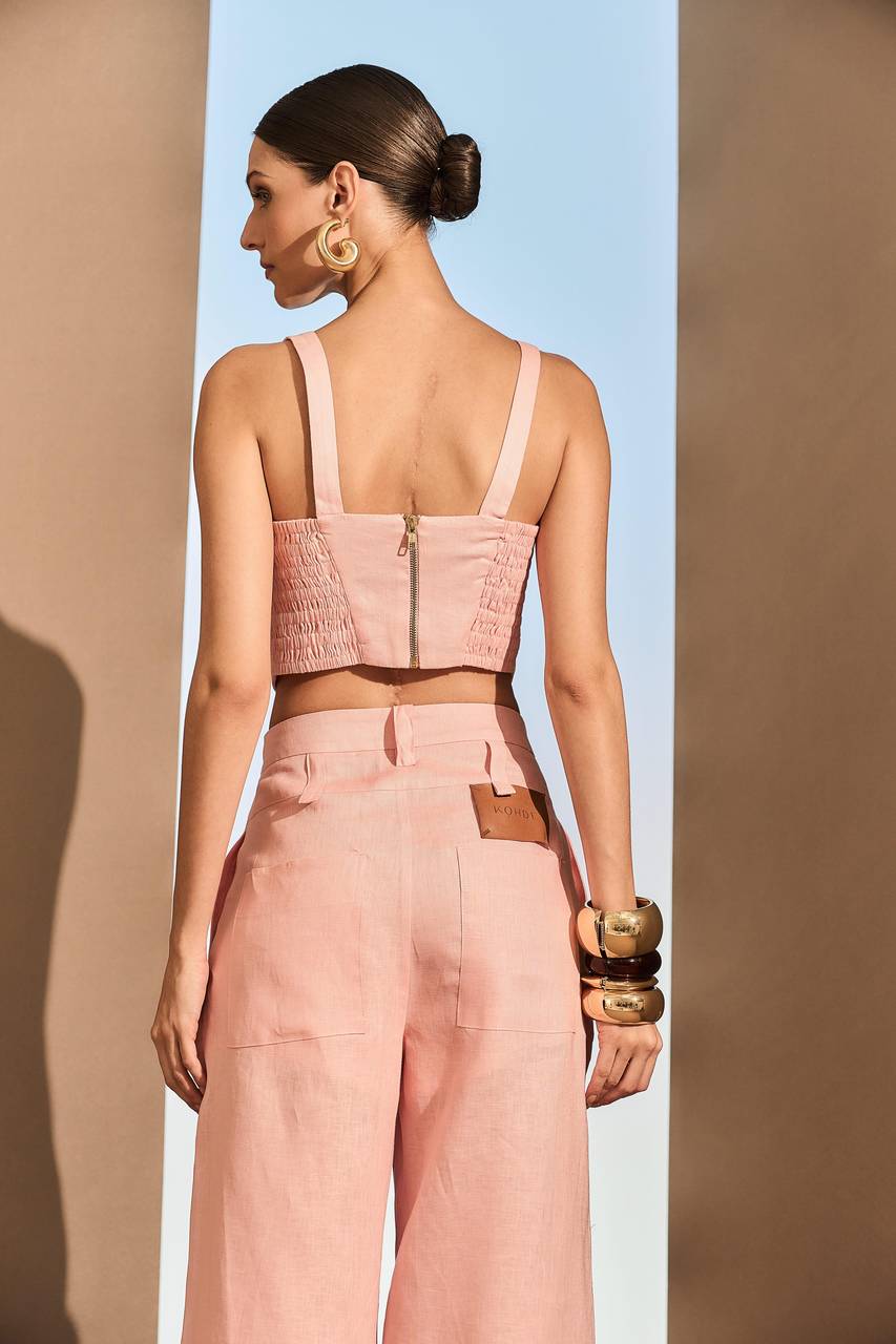 Top Linho Corselet - Rosa TOP0014ROS