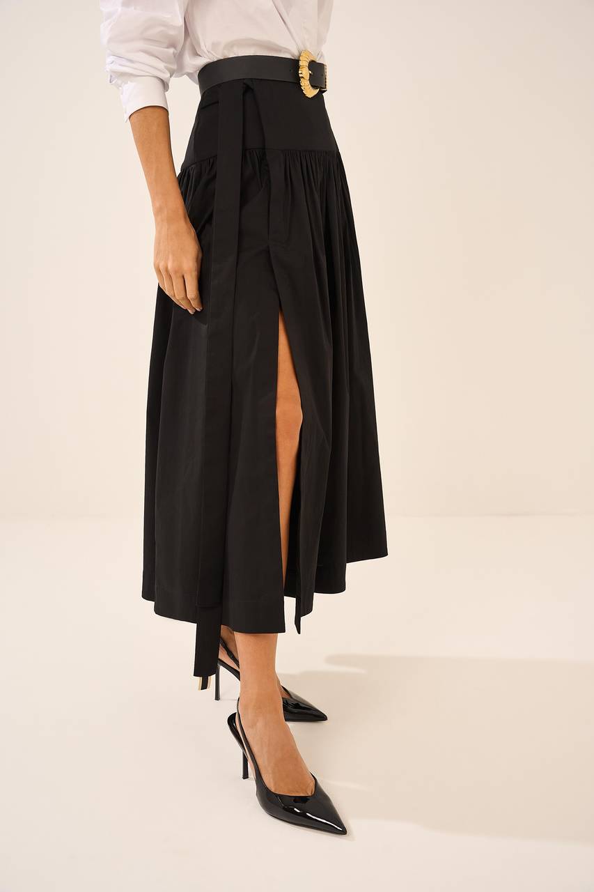 Saia Plissado - Preto SAI0005PTO