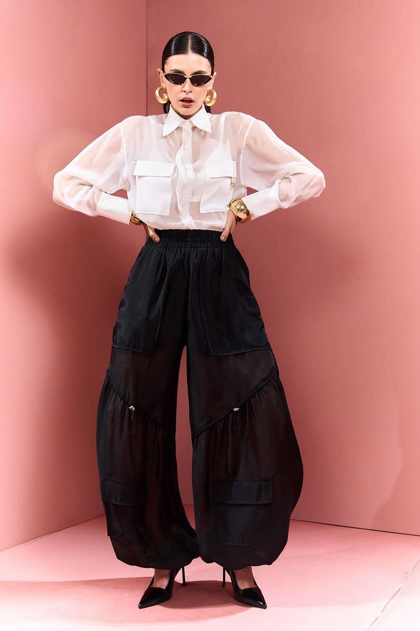 Calça Jogger Transparente - Preto CAL0075PTO