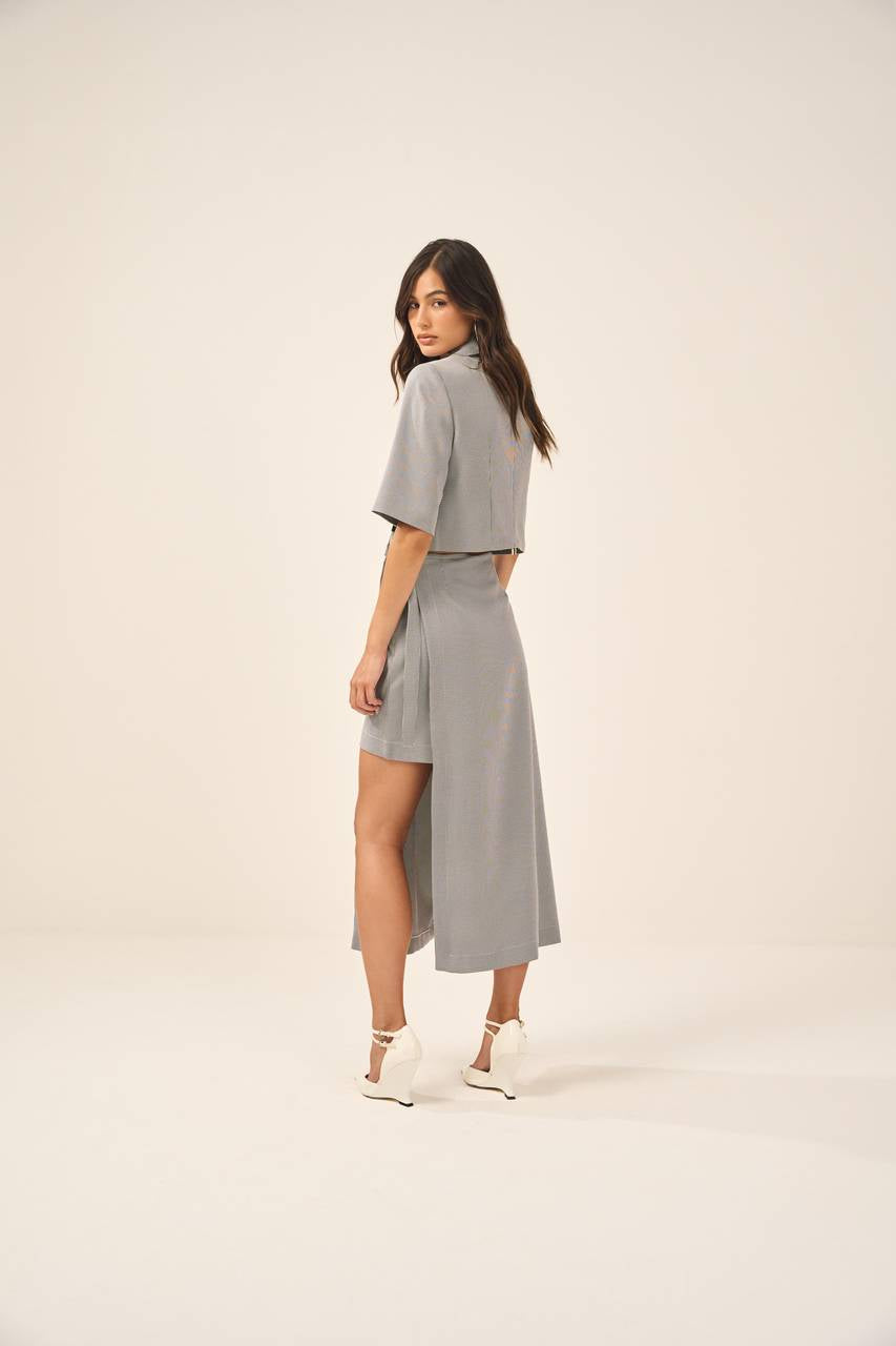 Saia Midi Bermuda - Preto E Branco SAI0004PTO/BR