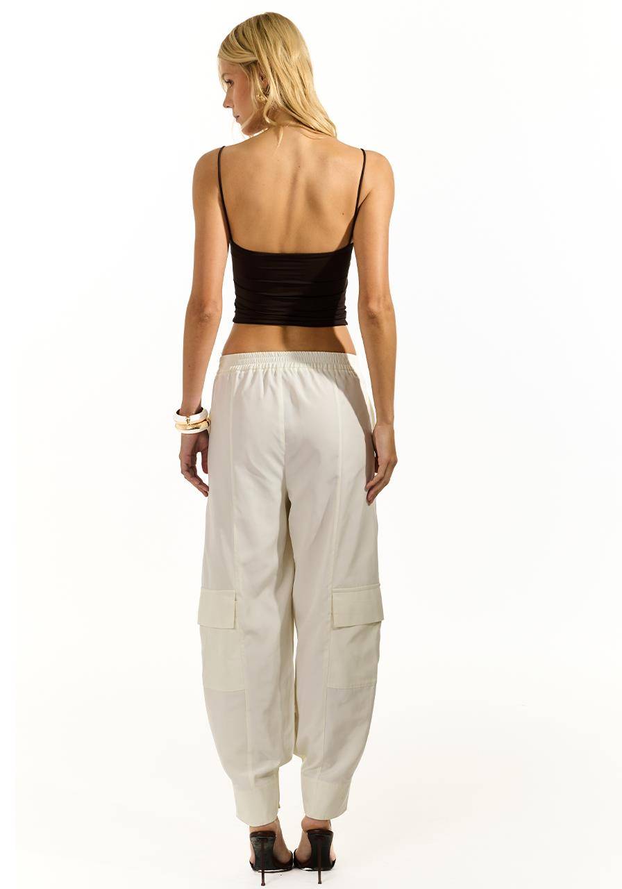 Calça Com Abertura Frontal - Off White CAL0184OFF