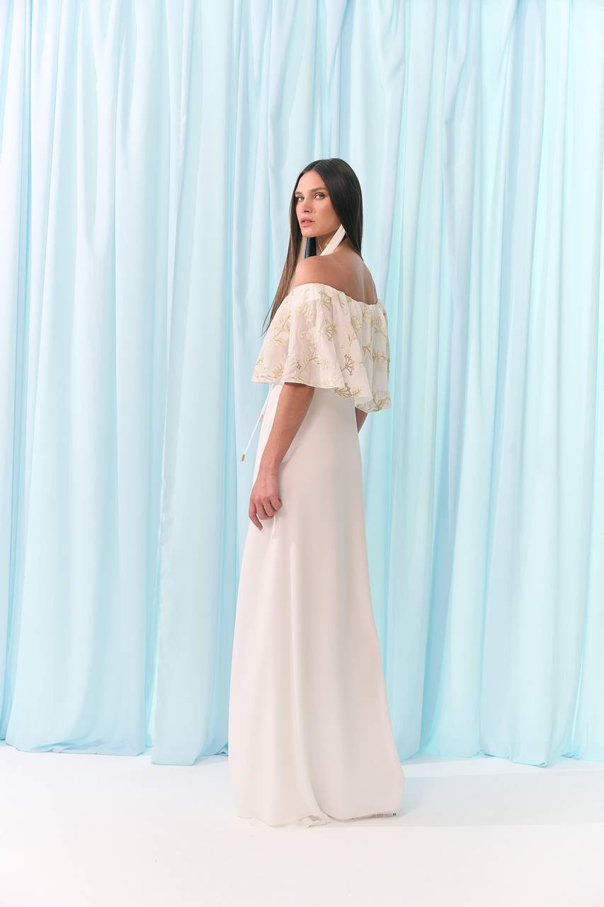Vestido Jabour Ombro - Off White VES2050