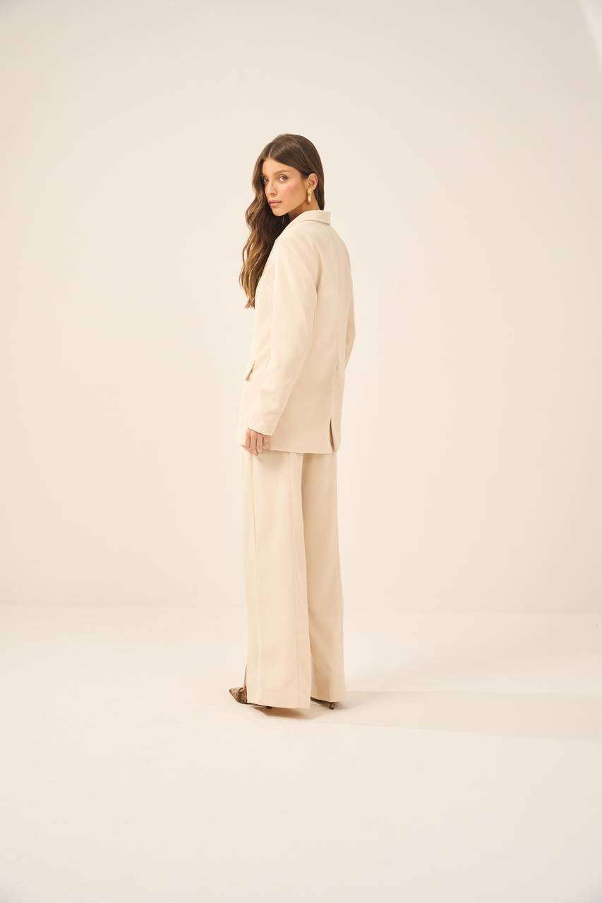 Calça Alfaiataria Fenda - Vanila CAL0008VAN