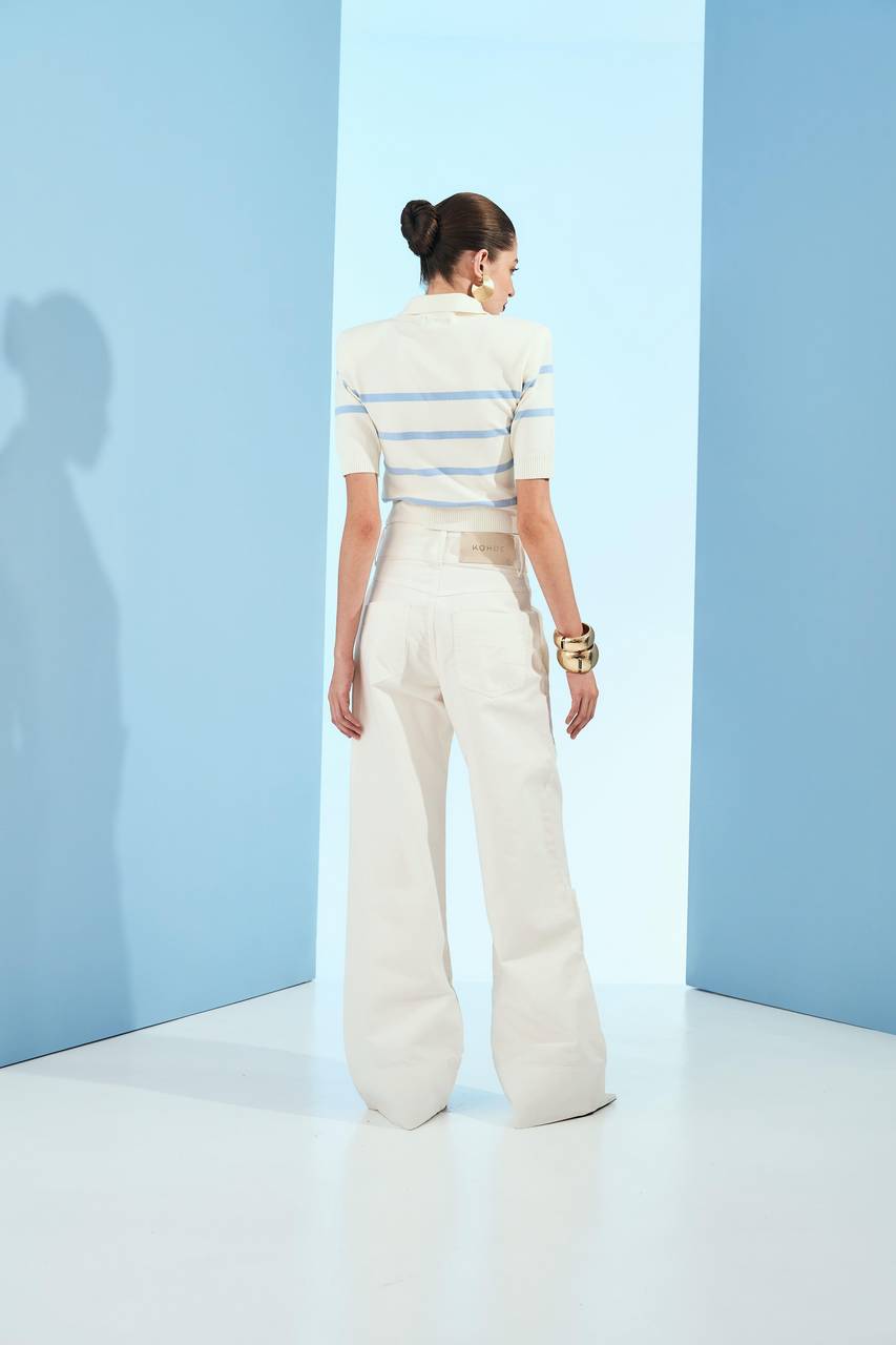 Blusa Gola Polo - Neve / Azul Bebê BLU0079NE/AZB