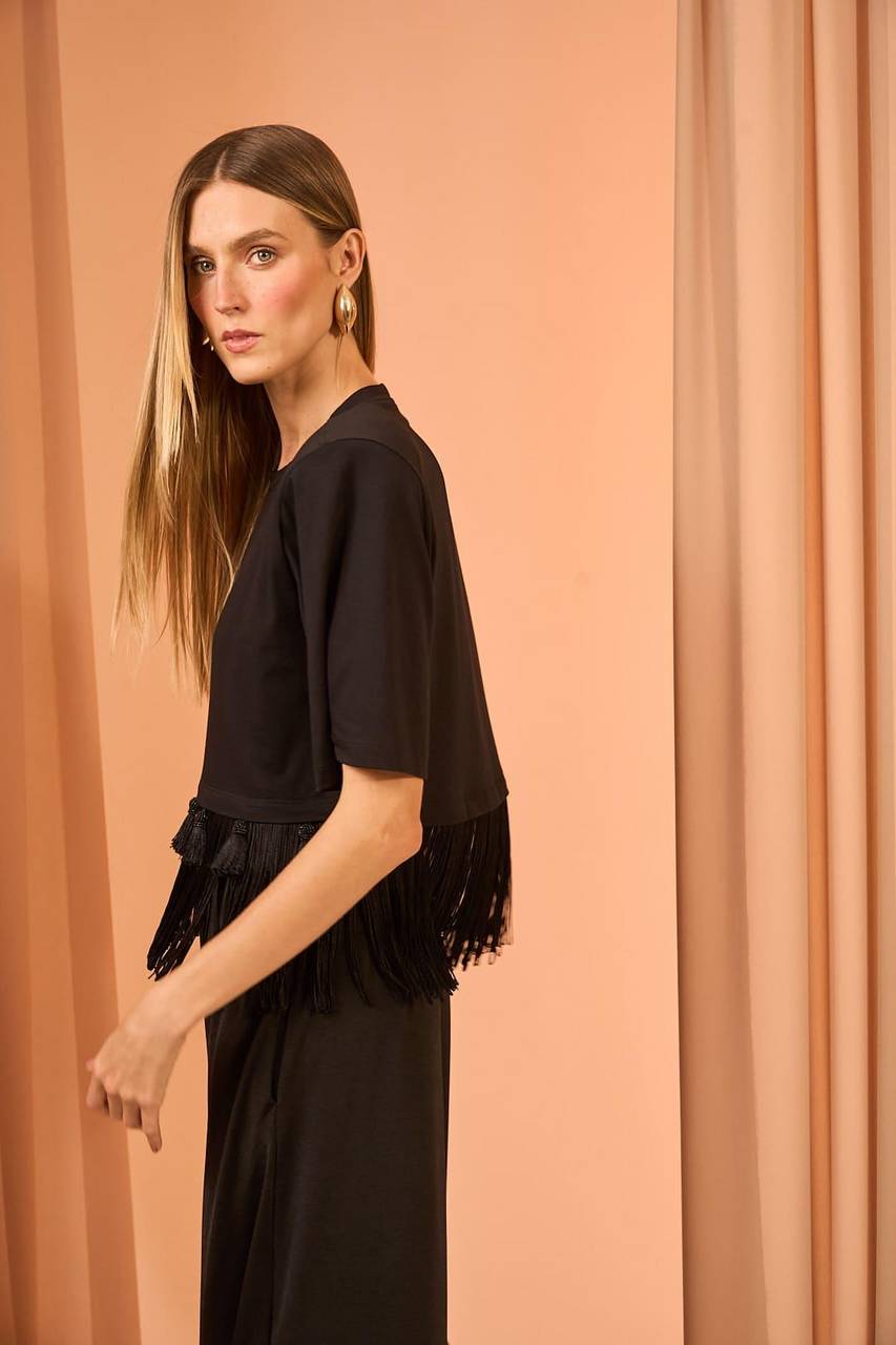 T.shirt Franjas - Preto BLU2037
