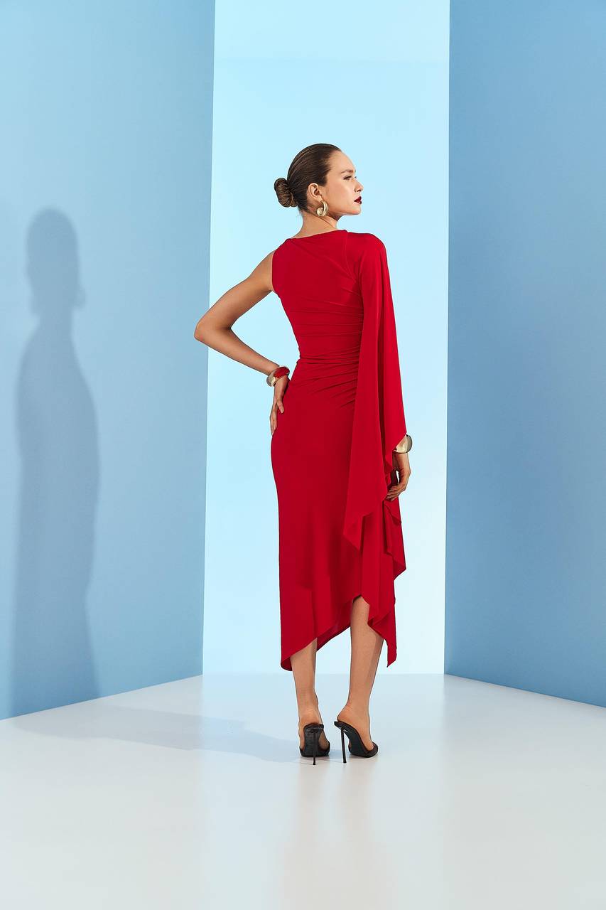 Vestido Jersey Ombro Jabout - Vermelho VES0065-VEM