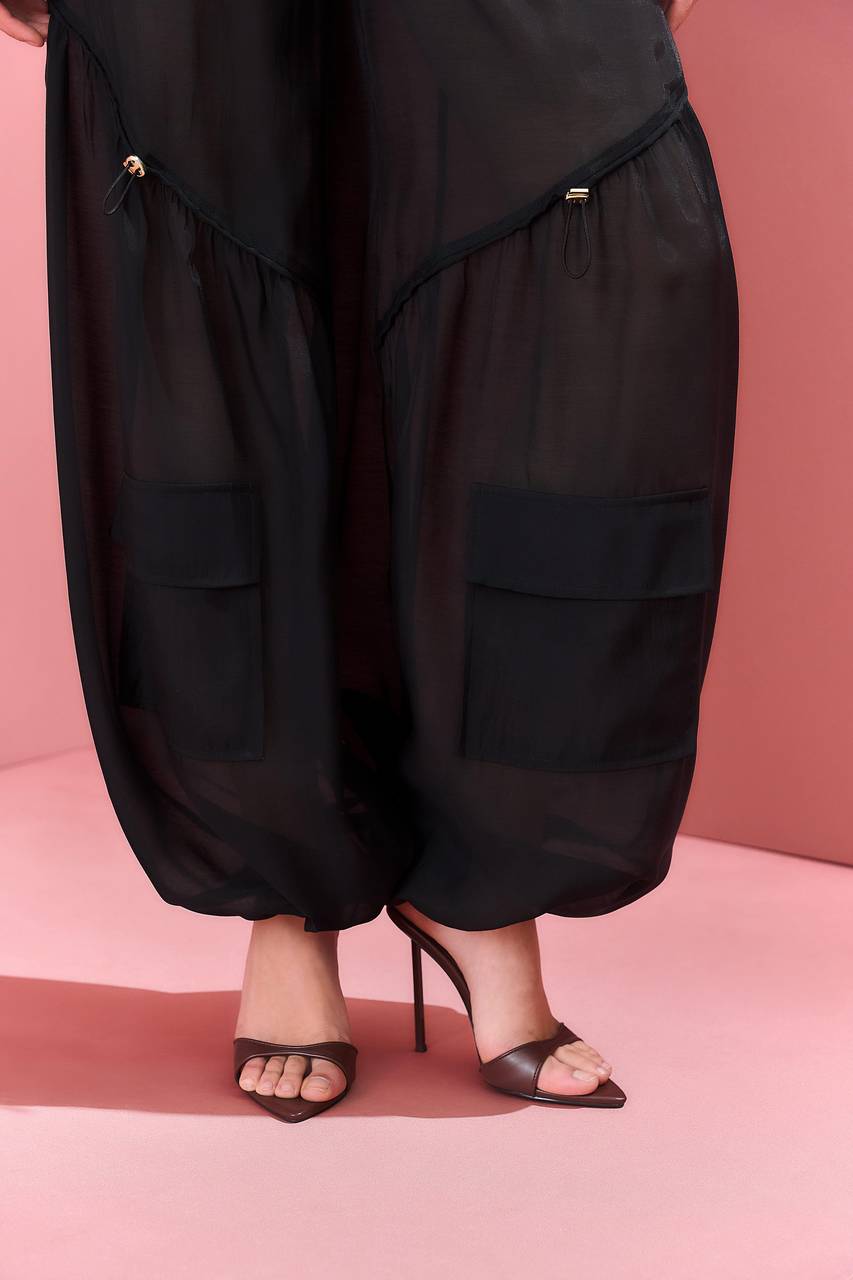 Calça Jogger Transparente - Preto CAL0075PTO