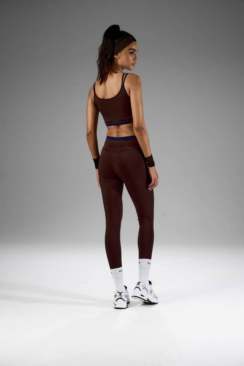 Calça Legging Bicolor - Marrom / Marinho CAL0150MRMA