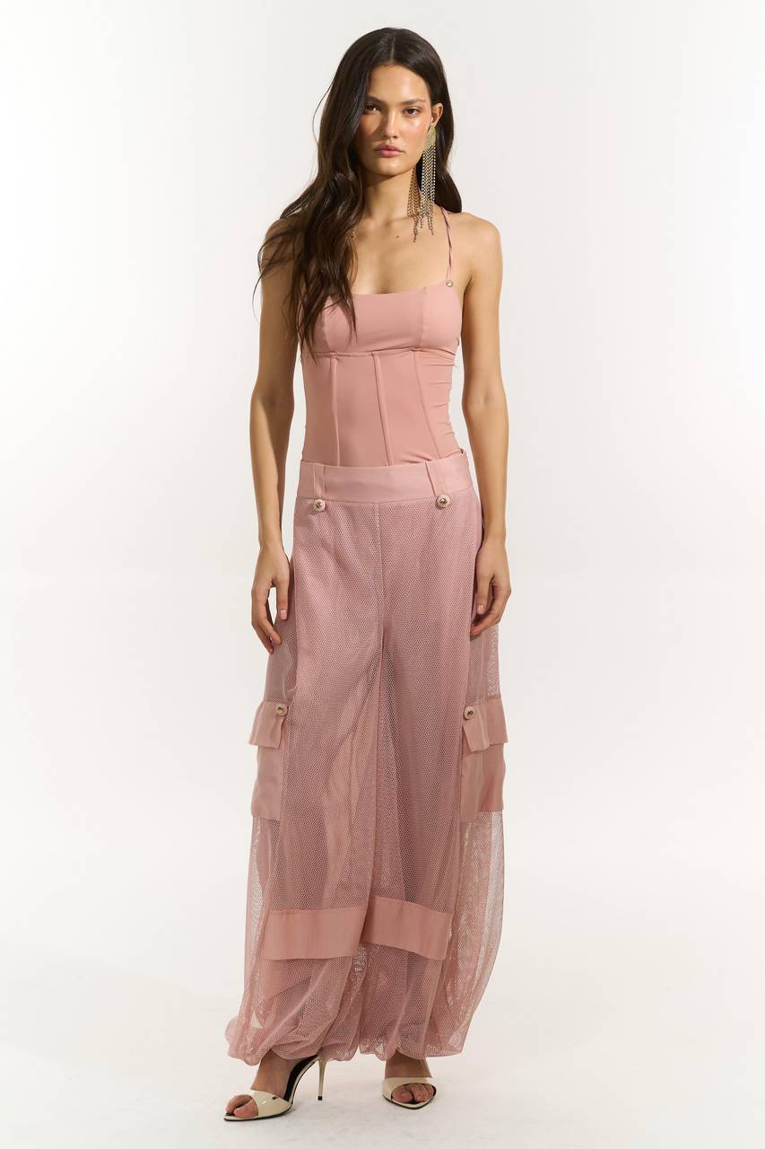 Top Corselet Em Malha - Rose TOP0068RS