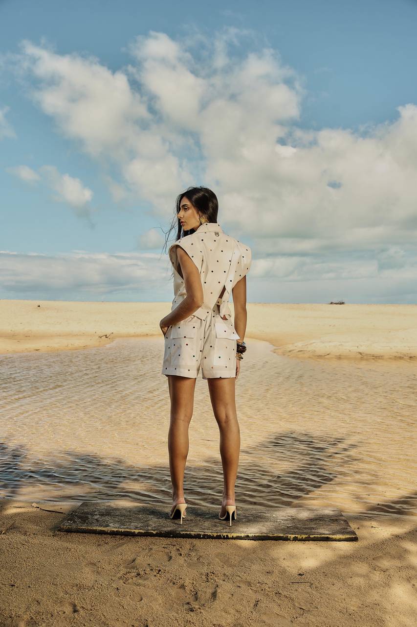 Short Algodão Poá - Off White SHO0004OFF