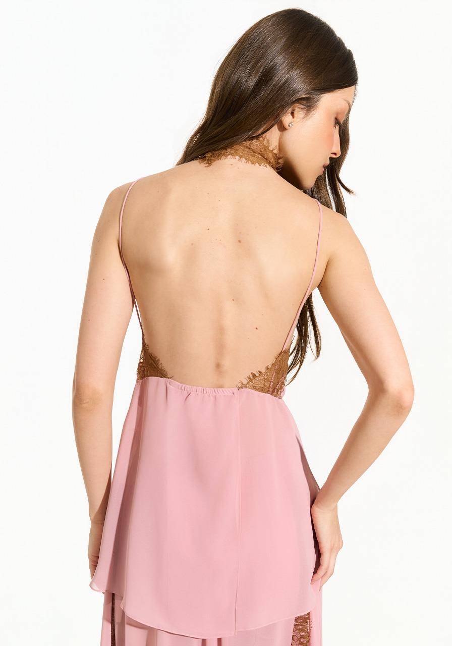 Regata Com Renda - Rose BLU0185RS