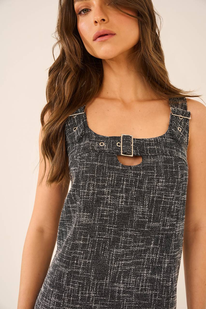 Vestido Alças Ajustáveis - Chumbo VES0015CHU