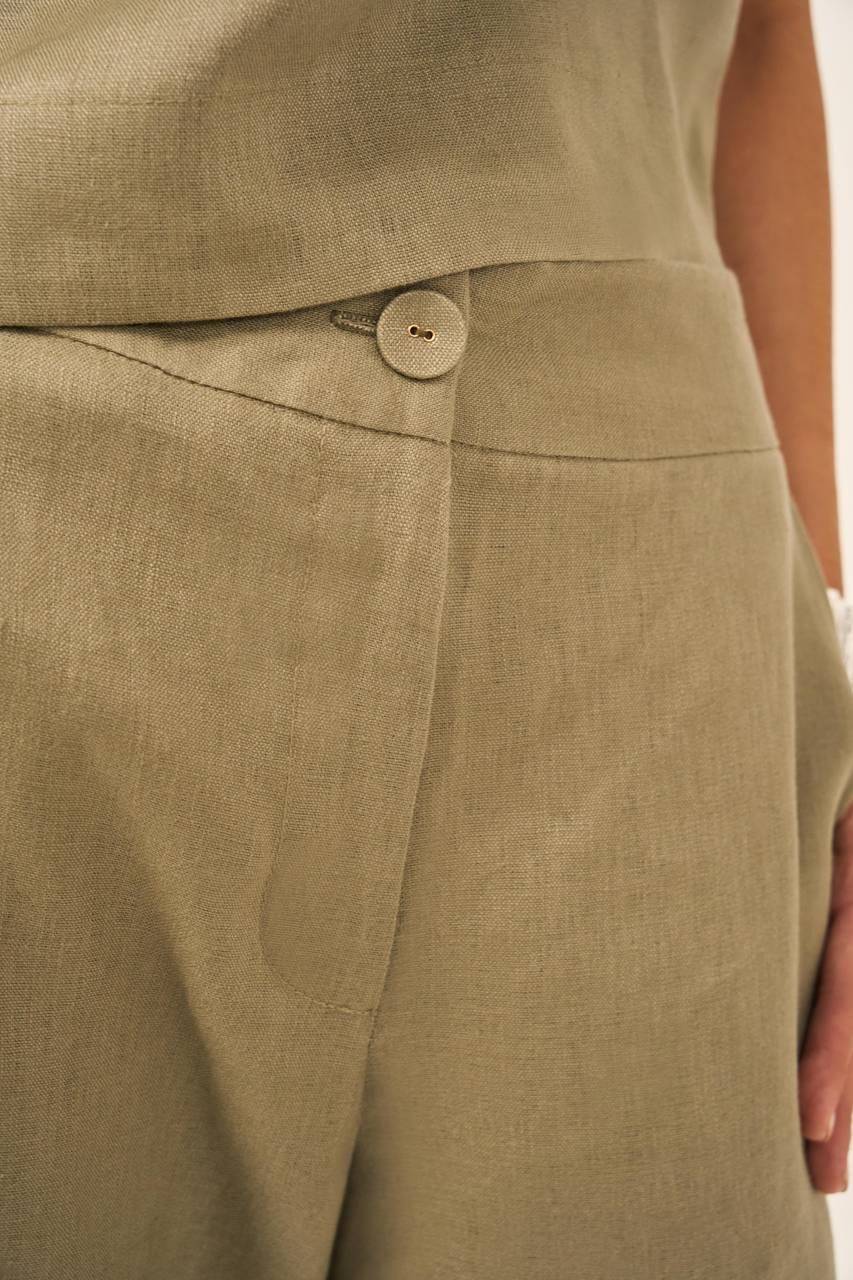 Calça 100% Linho - Verde Musgo CAL0004VDMG