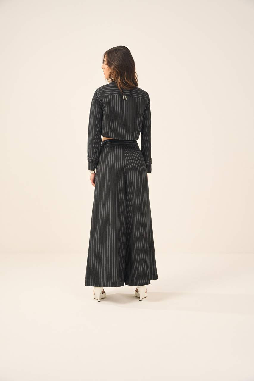 Conjunto Calça Saia Pantacurt Risca Gis - Preto CJT0012PTO