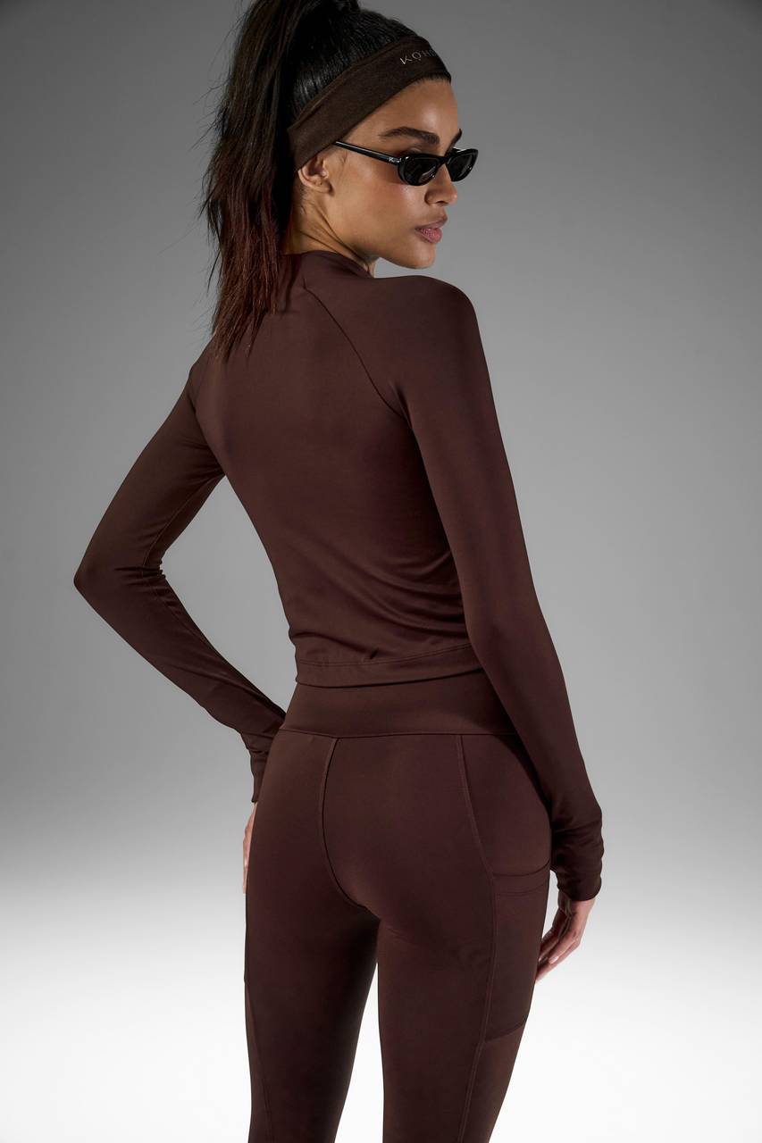Jaqueta Fitness - Marrom JAQ0016MRO