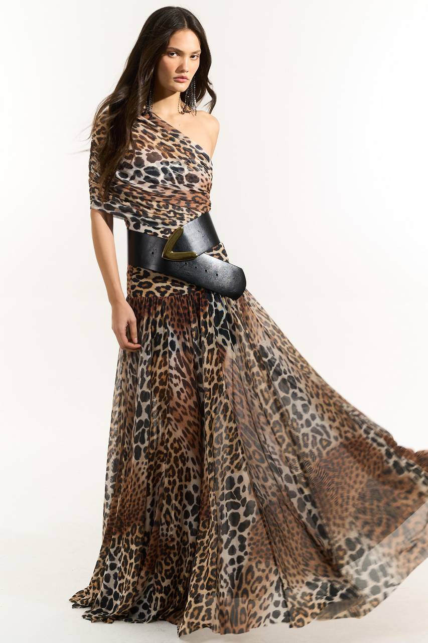 Saia Longa Estampada - Brown Leopard SAI0062BROWL