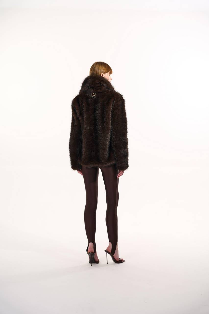 Blazer Com Maxi Gola - Marrom BLZ0028MRO