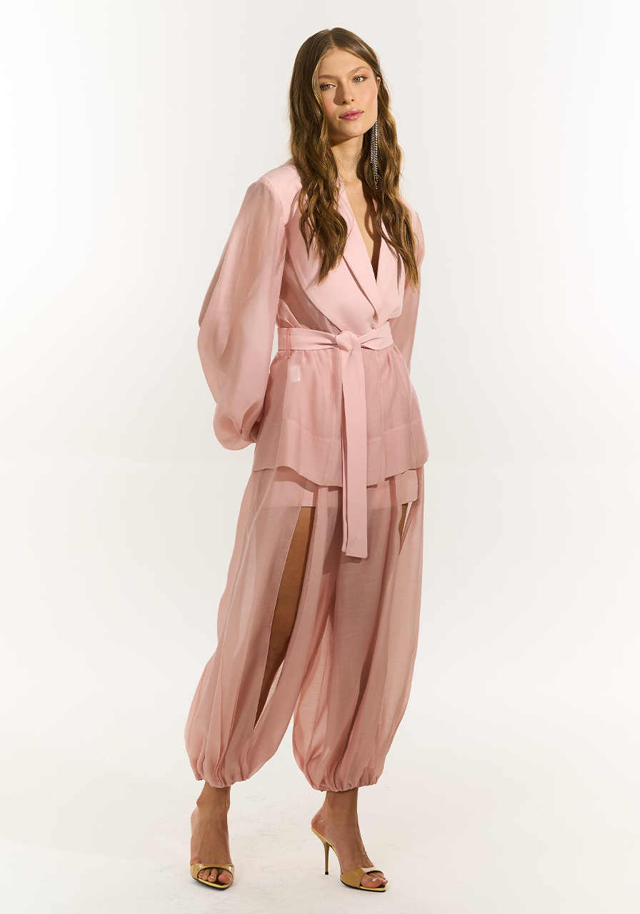 Blazer Faixa C/ Recorte - Rose BLZ0040RS