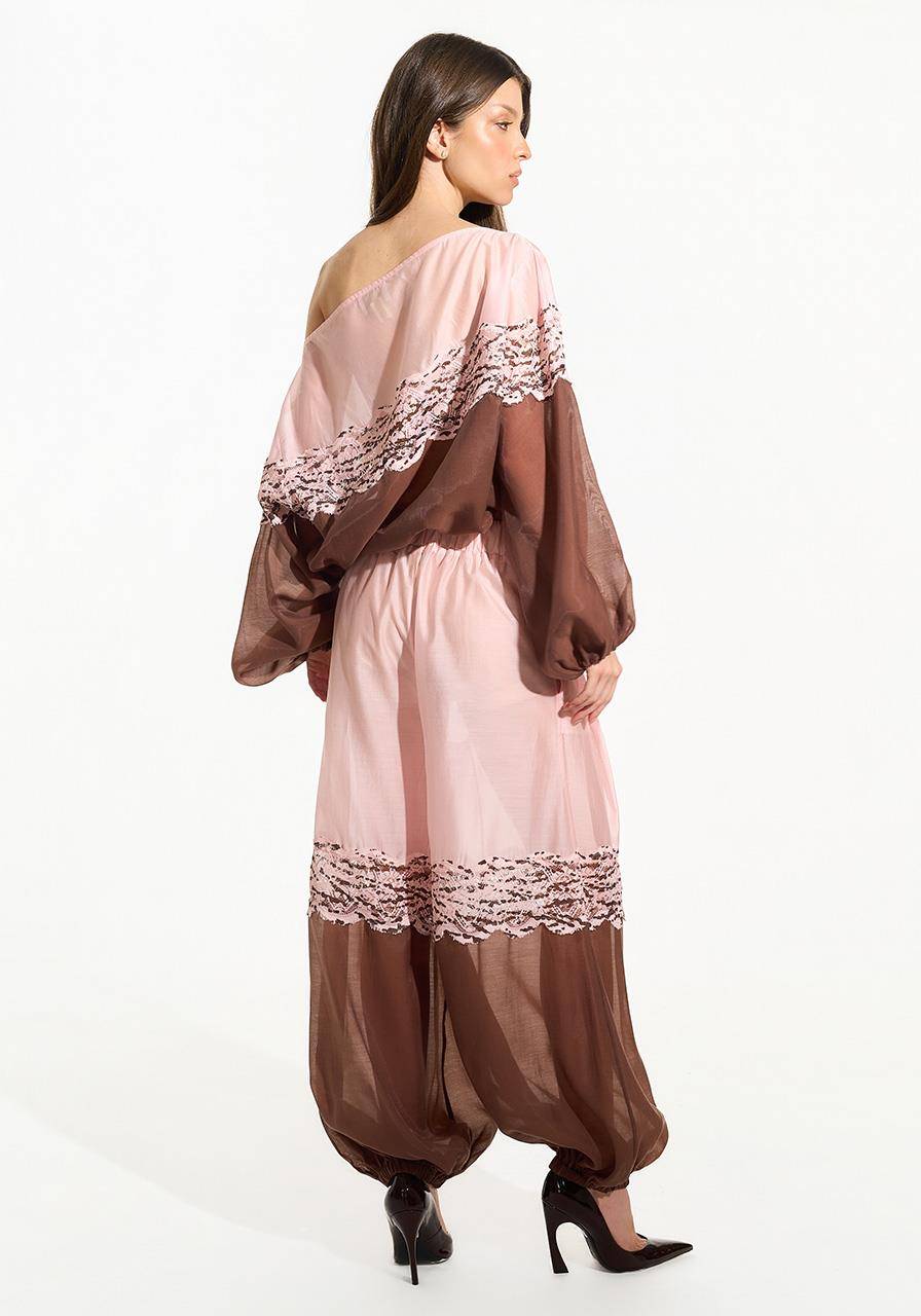 Calça Ampla Bicolor - Unica CAL0190-UNI