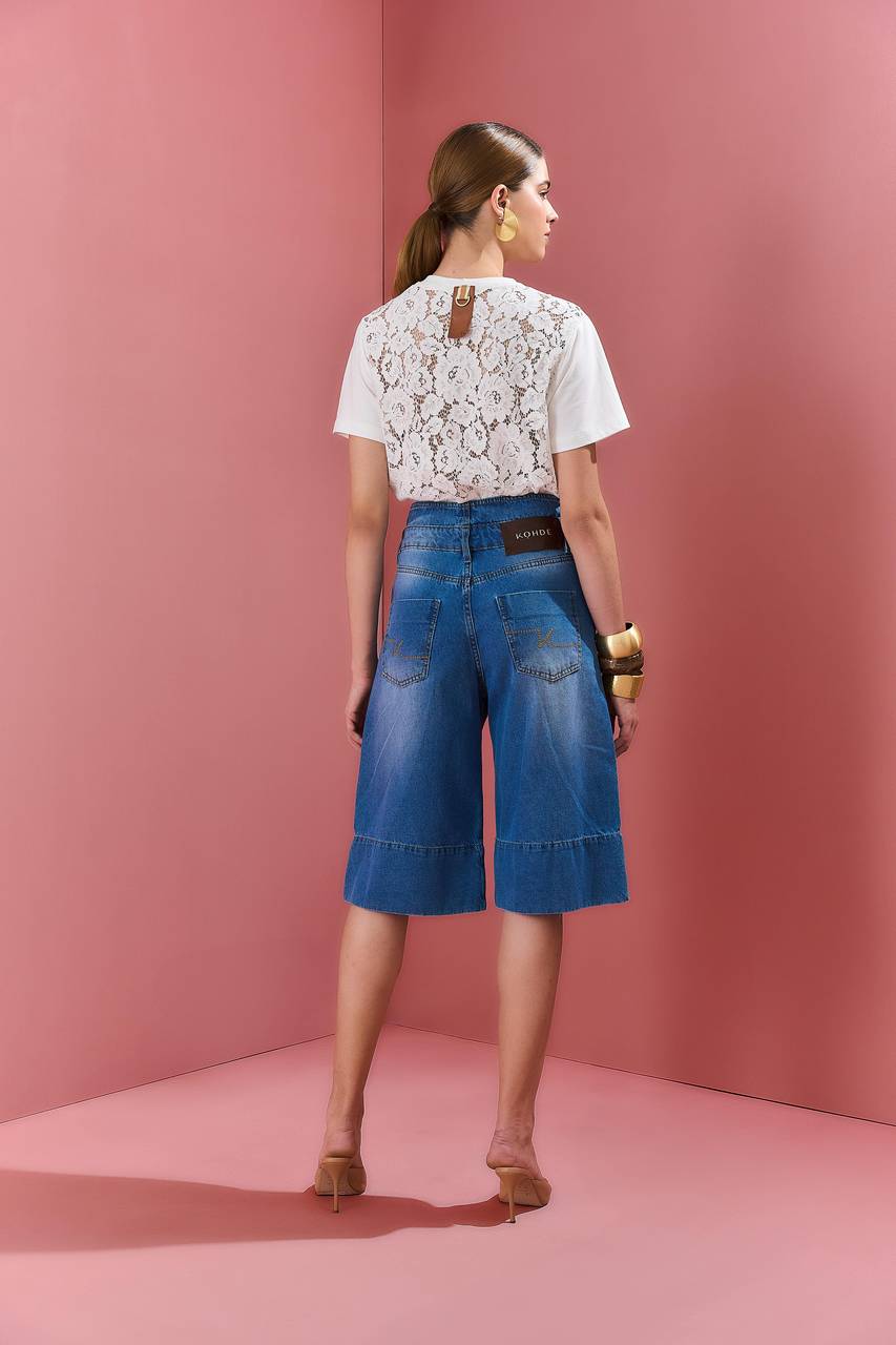 Bermuda Jeans Fenda Lateral - Jeans BER0017JEA