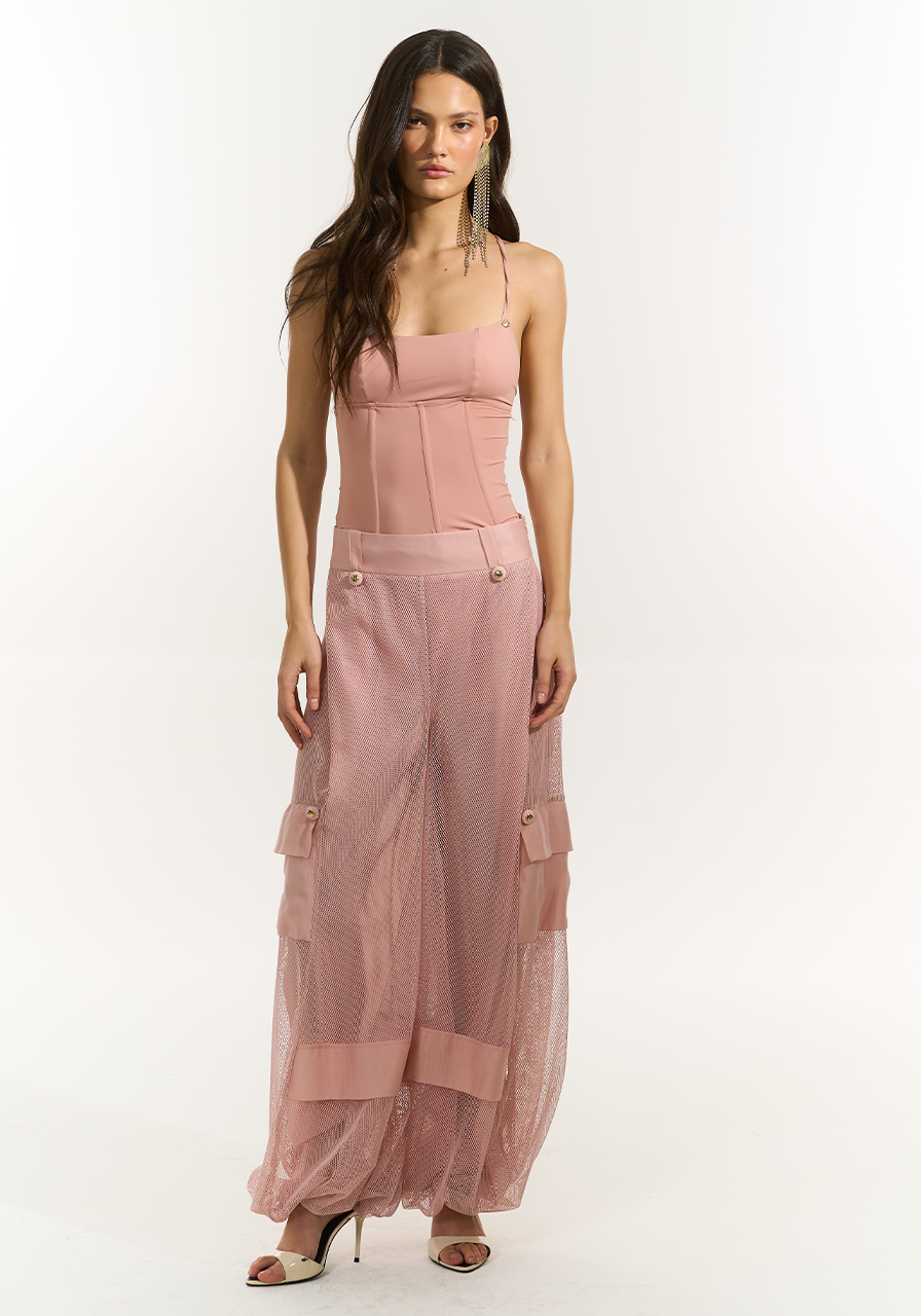 Top Corselet Em Malha - Rose TOP0068RS