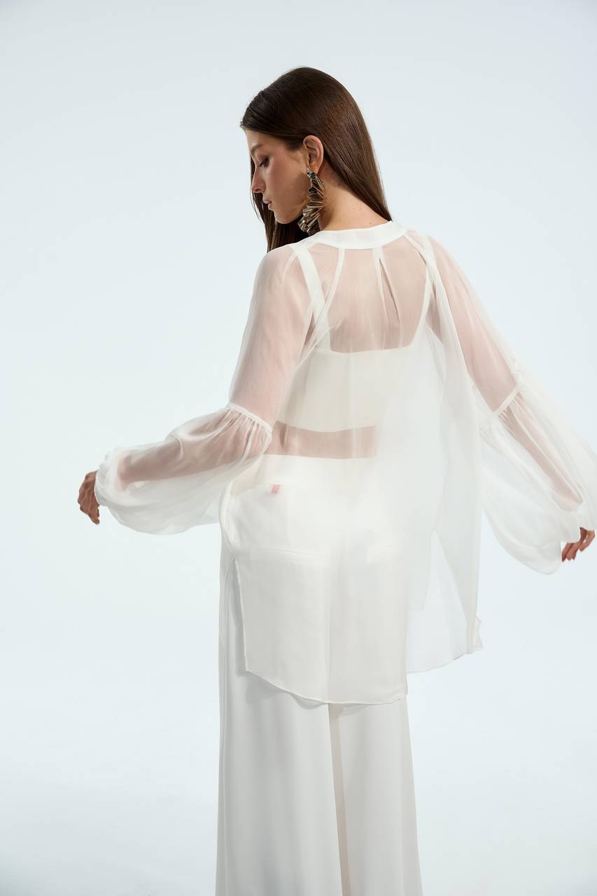 Blusa Manga Balonê - Off White BLU0023OFF