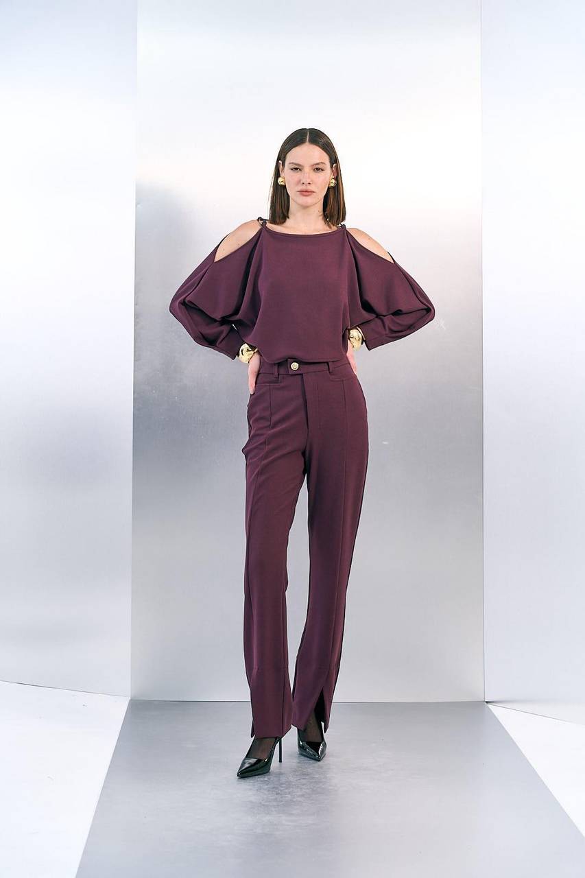Calça Crepe Stretch Confort - Vinho CAL2044VIN