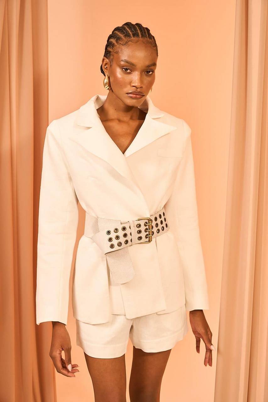 Blazer Linho Fenda Lateral - Off White BLZ2002OFF