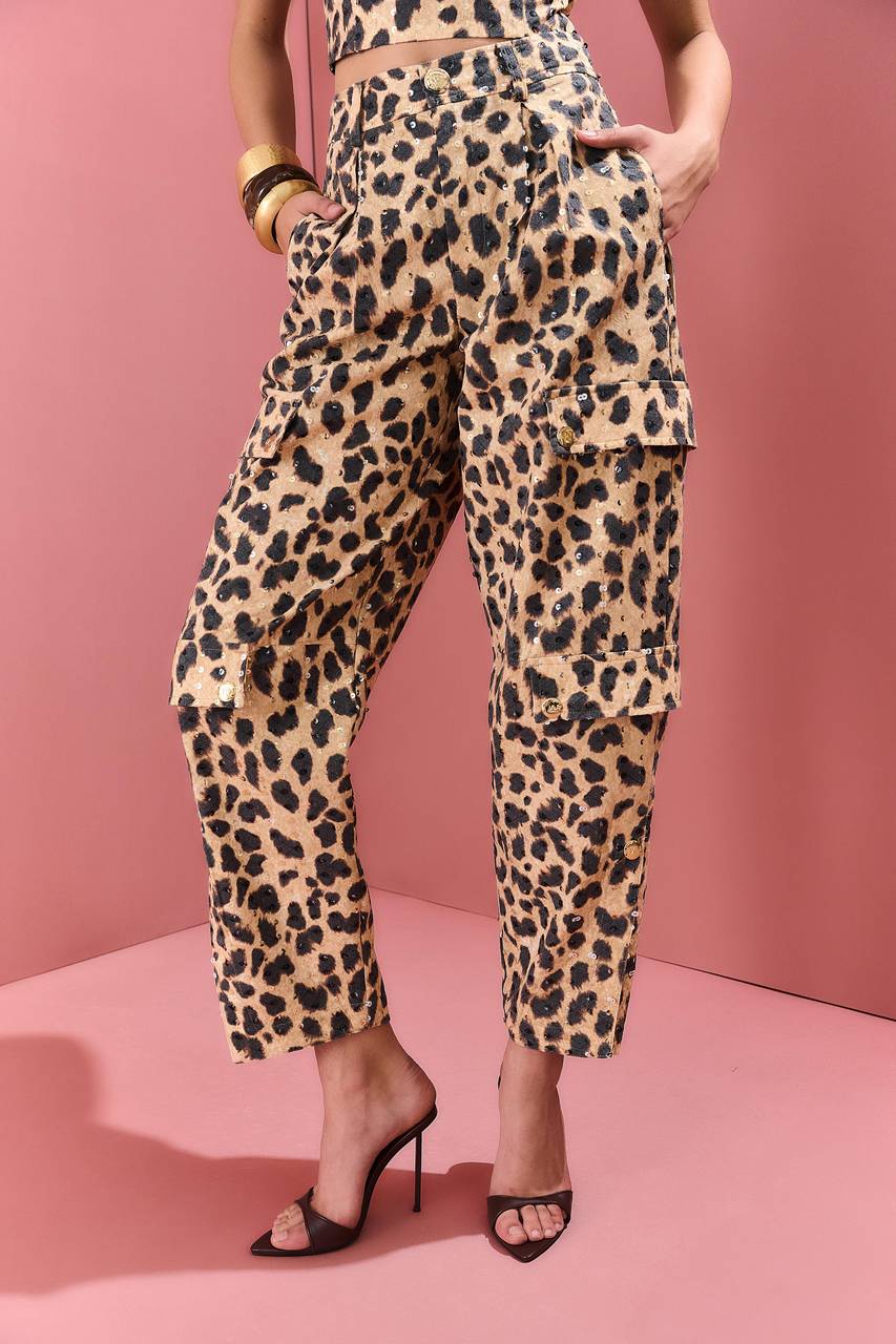 Calça Cargo Onça Paete - Estampa Onça CAL0077EST.ONÇA