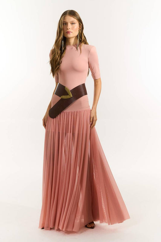 Saia Longa Tule - Rose SAI0058RS