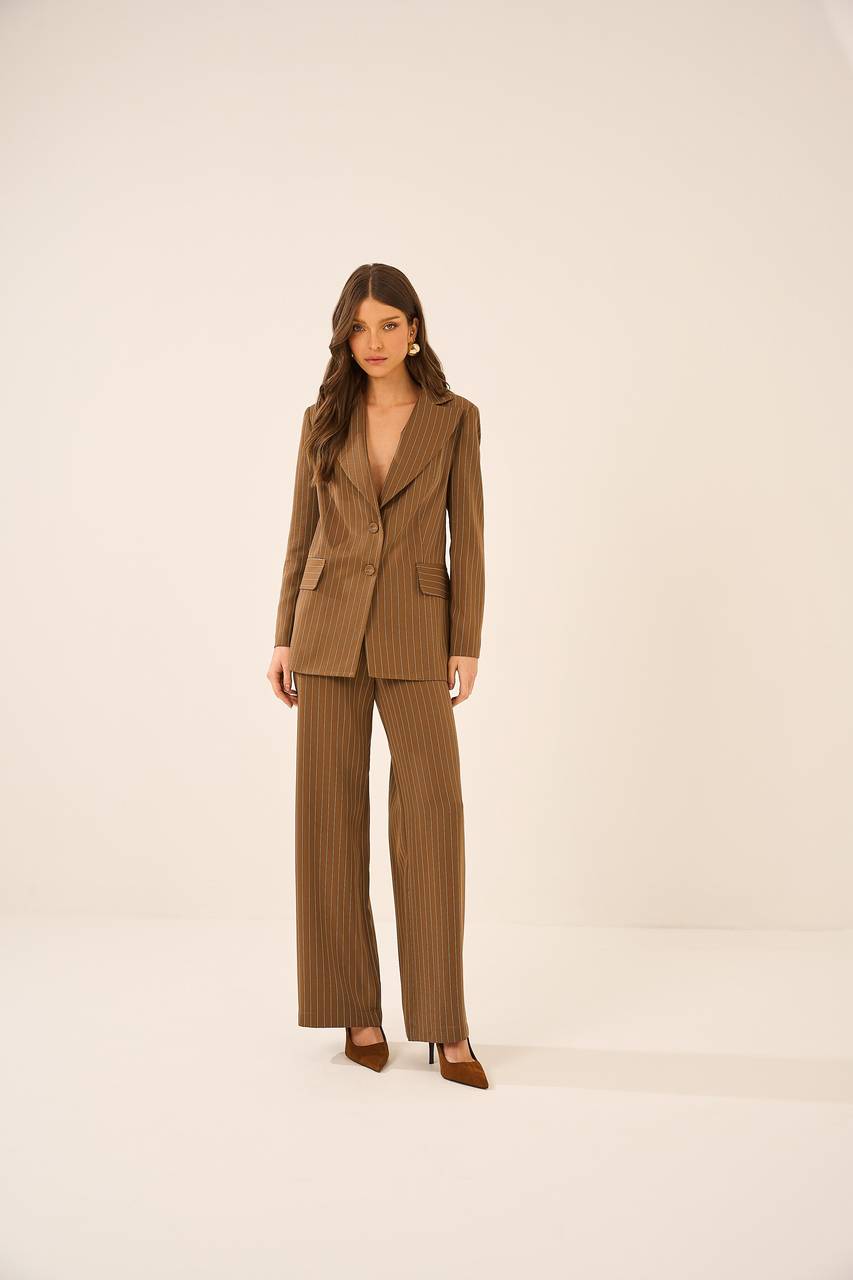 Blazer Risca De Giz - Caramelo BLZ0008PELE