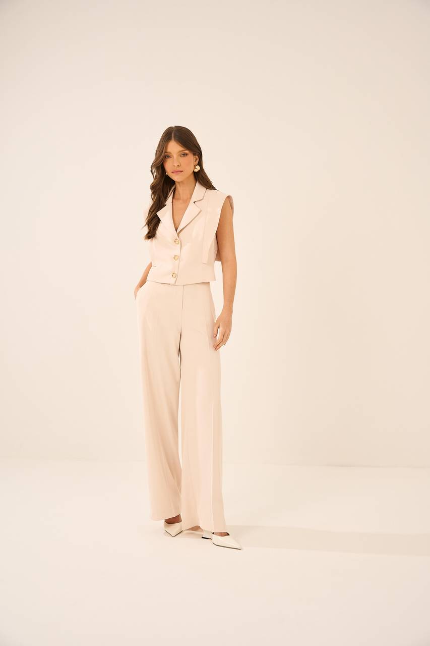 Calça Alfaiataria - Off White CAL0026OFF
