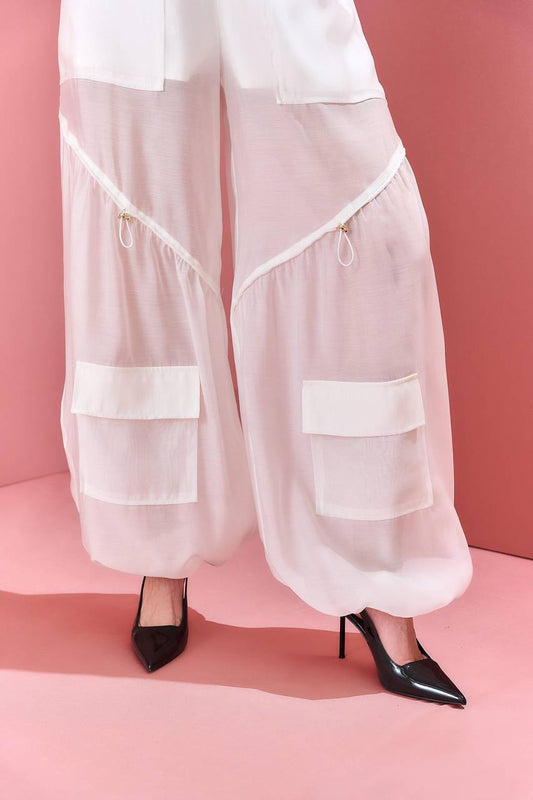 Calça Jogger Transparente - Off White CAL0075OFF