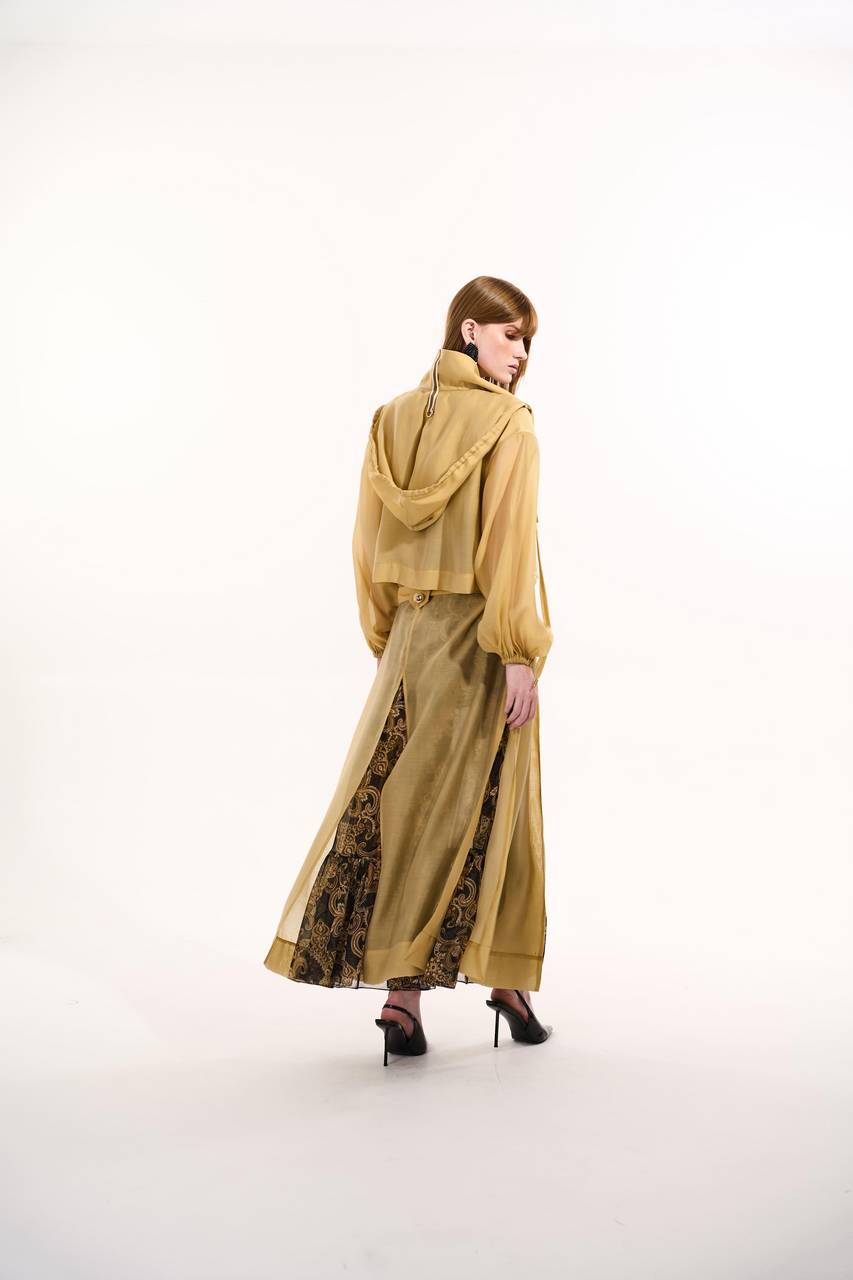 Casaco Trench Coat C/ Capuz Leve Transparência - Banoffe CAS0017- BANOFFE