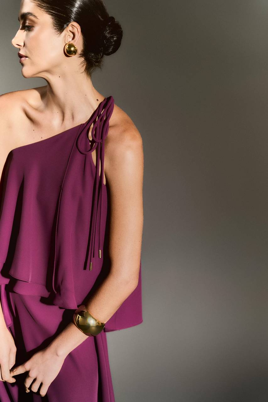 Blusa Ombro Só Assimétrica - Vinho BLU0106VIN