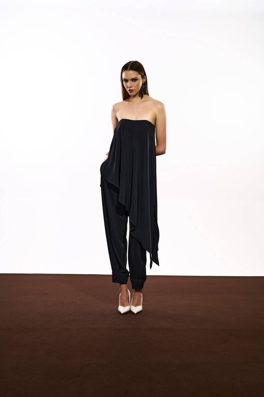 Calça Leve Com Pregas - Preto CAL0169PTO