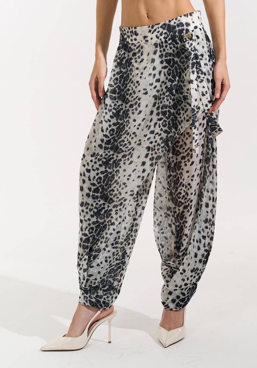 Calça Estampada Com Sopreposição - White Tiger CAL0205WH TG
